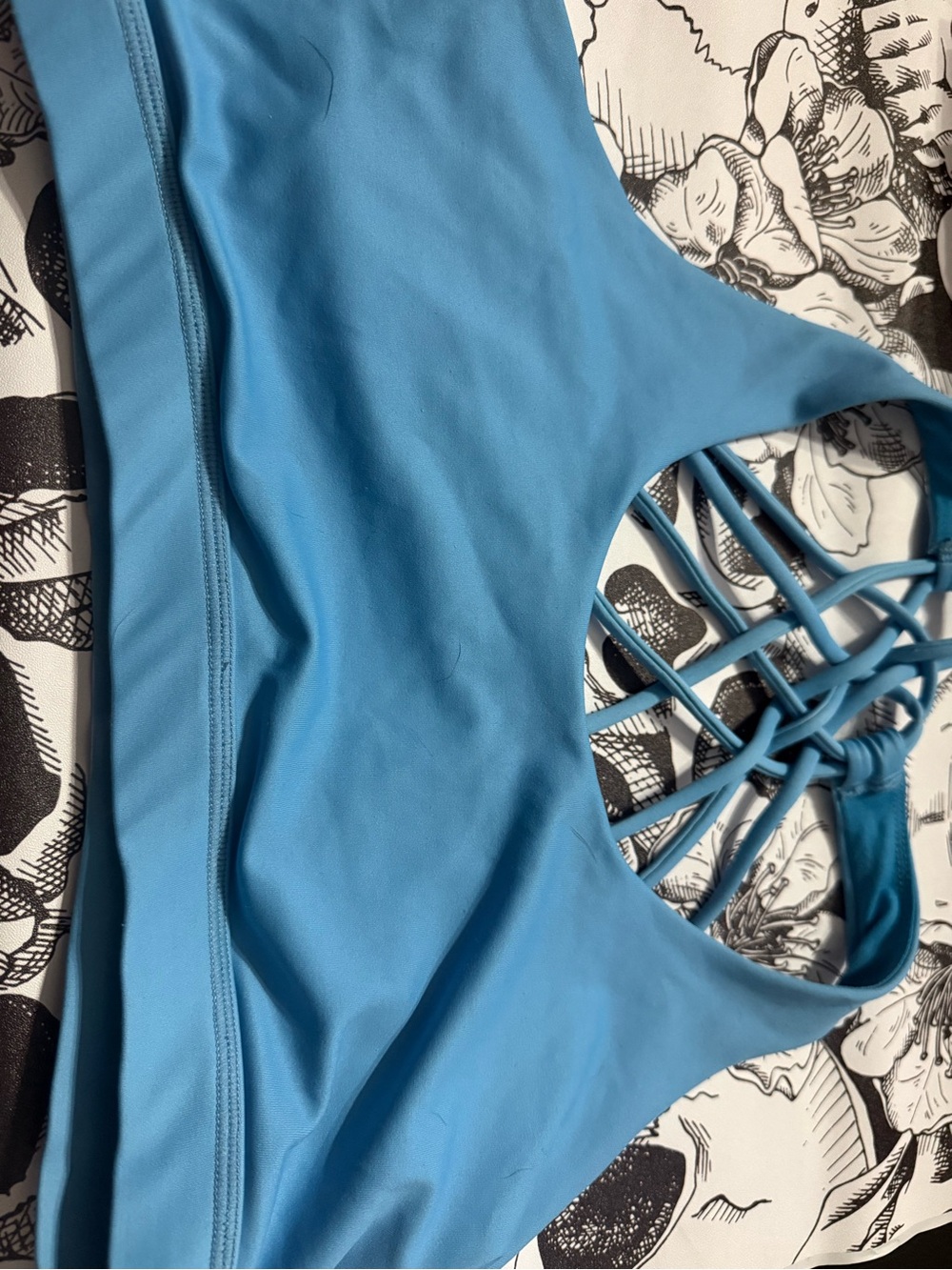 Constantly Varied Gear Blue Med Butterfly Back Bra